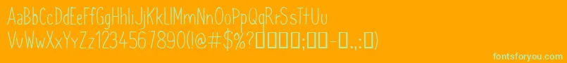 Шрифт CfsimeonmarchessaultRegula – зелёные шрифты на оранжевом фоне