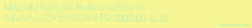 フォントCfsimeonmarchessaultRegula – 黄色い背景に緑の文字