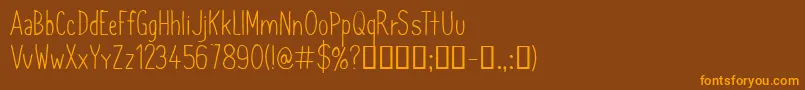 CfsimeonmarchessaultRegula Font – Orange Fonts on Brown Background