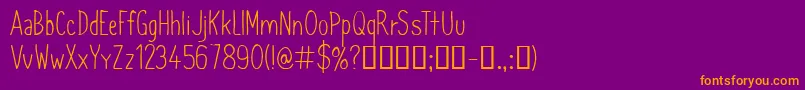 CfsimeonmarchessaultRegula-Schriftart – Orangefarbene Schriften auf violettem Hintergrund