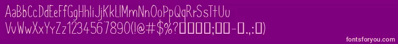 Шрифт CfsimeonmarchessaultRegula – розовые шрифты на фиолетовом фоне