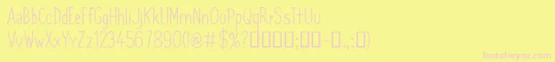 CfsimeonmarchessaultRegula Font – Pink Fonts on Yellow Background