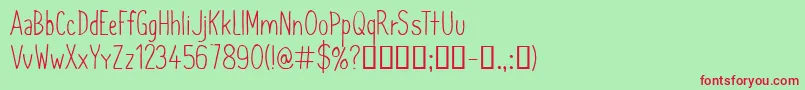 CfsimeonmarchessaultRegula Font – Red Fonts on Green Background