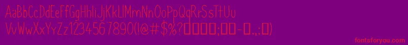 CfsimeonmarchessaultRegula-fontti – punaiset fontit violetilla taustalla