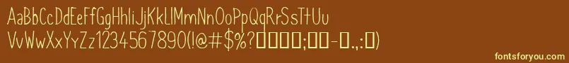 CfsimeonmarchessaultRegula Font – Yellow Fonts on Brown Background