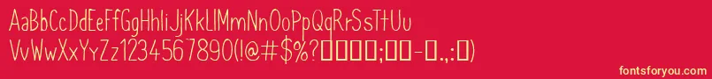 CfsimeonmarchessaultRegula Font – Yellow Fonts on Red Background