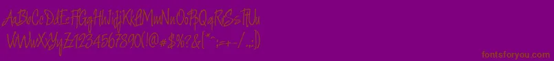 Argenta Font – Brown Fonts on Purple Background