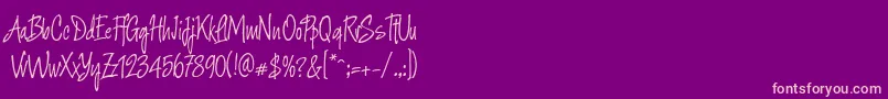 Argenta Font – Pink Fonts on Purple Background