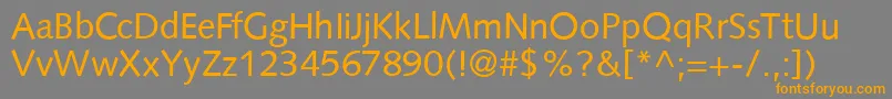 S841SansRegular Font – Orange Fonts on Gray Background