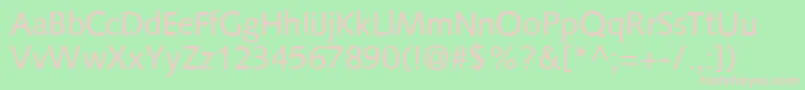 S841SansRegular Font – Pink Fonts on Green Background