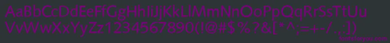 S841SansRegular Font – Purple Fonts on Black Background