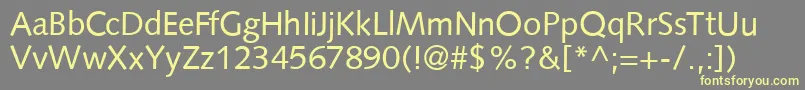 S841SansRegular Font – Yellow Fonts on Gray Background