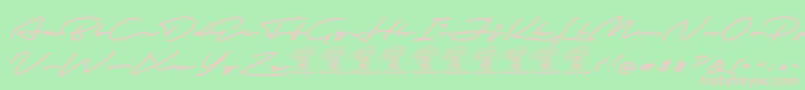 AutografPersonaluseonly Font – Pink Fonts on Green Background