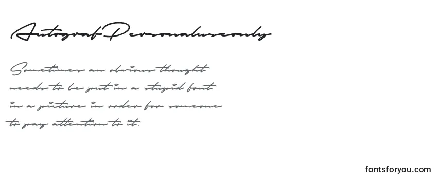 AutografPersonaluseonly Font