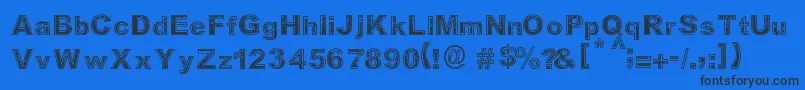 Determined Font – Black Fonts on Blue Background
