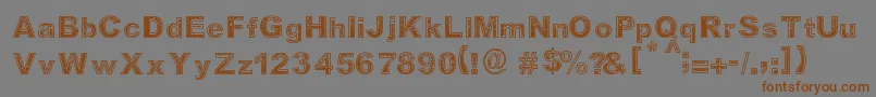 Determined Font – Brown Fonts on Gray Background