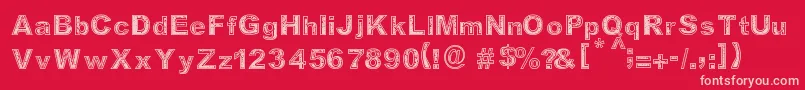 More about Determined Font Determined Font – Pink Fonts on Red Background