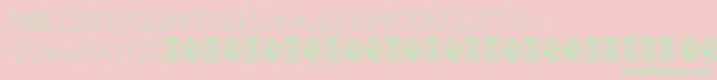 OaklawnRegular Font – Green Fonts on Pink Background