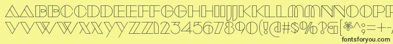 ManbowClear Font – Black Fonts on Yellow Background