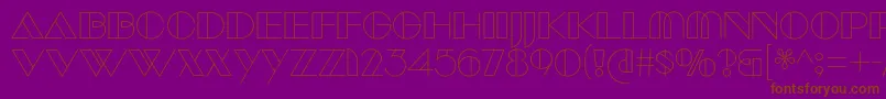 ManbowClear-Schriftart – Braune Schriften auf violettem Hintergrund