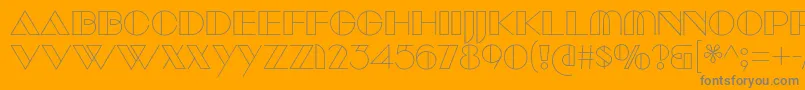 ManbowClear-Schriftart – Graue Schriften auf orangefarbenem Hintergrund