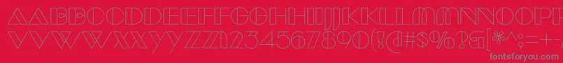 ManbowClear Font – Gray Fonts on Red Background