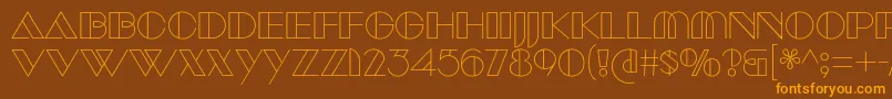 ManbowClear Font – Orange Fonts on Brown Background