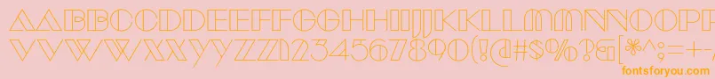 ManbowClear-Schriftart – Orangefarbene Schriften auf rosa Hintergrund