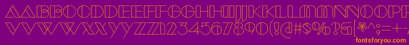 ManbowClear Font – Orange Fonts on Purple Background