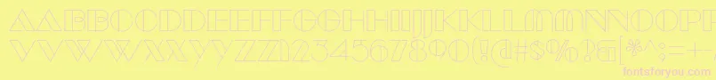 ManbowClear-Schriftart – Rosa Schriften auf gelbem Hintergrund