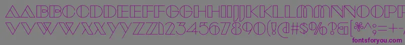 ManbowClear-fontti – violetit fontit harmaalla taustalla