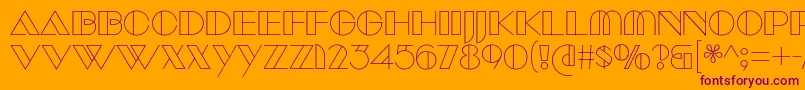 ManbowClear-Schriftart – Violette Schriften auf orangefarbenem Hintergrund