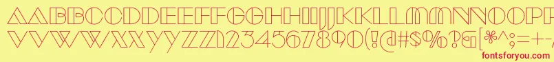 ManbowClear Font – Red Fonts on Yellow Background