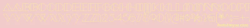 ManbowClear Font – Yellow Fonts on Pink Background