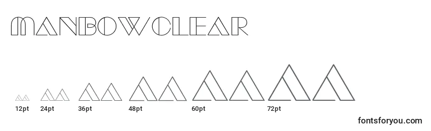 ManbowClear Font Sizes