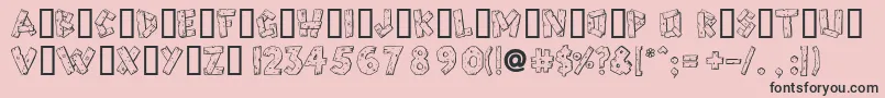 Woody Font – Black Fonts on Pink Background