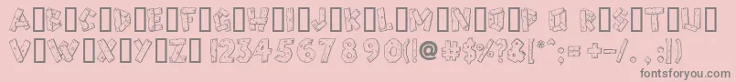 Woody Font – Gray Fonts on Pink Background