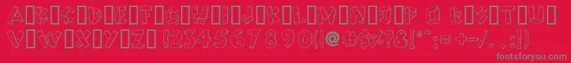 Woody Font – Gray Fonts on Red Background