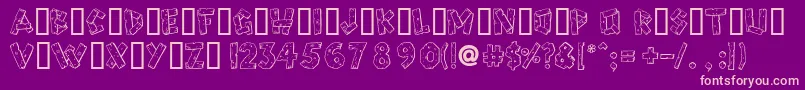 Woody Font – Pink Fonts on Purple Background