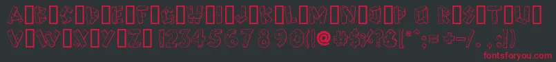 Woody Font – Red Fonts on Black Background