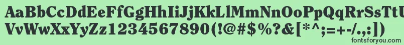 Шрифт ClearfacestdBlack – чёрные шрифты на зелёном фоне