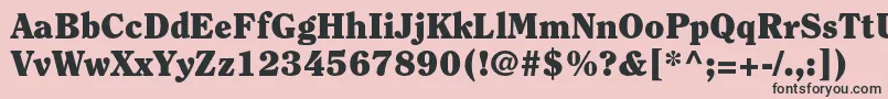 ClearfacestdBlack-fontti – mustat fontit vaaleanpunaisella taustalla