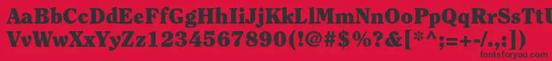 ClearfacestdBlack Font – Black Fonts on Red Background