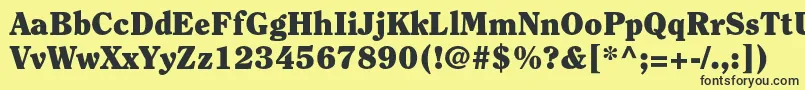 Шрифт ClearfacestdBlack – чёрные шрифты на жёлтом фоне