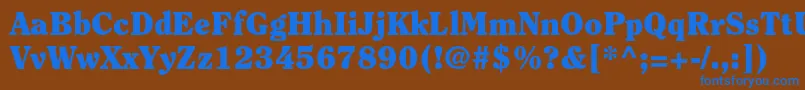 ClearfacestdBlack Font – Blue Fonts on Brown Background
