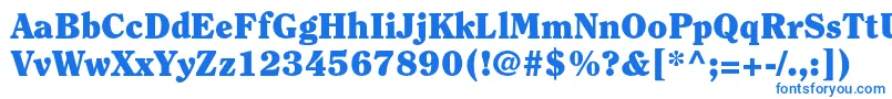 ClearfacestdBlack-Schriftart – Blaue Schriften auf weißem Hintergrund
