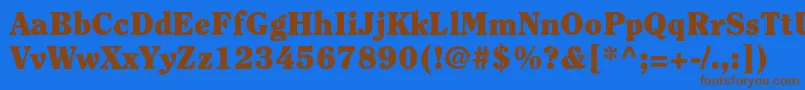 ClearfacestdBlack Font – Brown Fonts on Blue Background