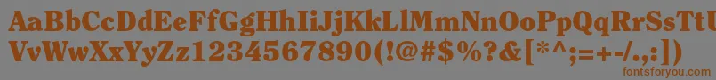 Шрифт ClearfacestdBlack – коричневые шрифты на сером фоне