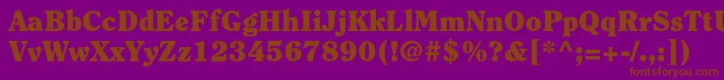 ClearfacestdBlack-Schriftart – Braune Schriften auf violettem Hintergrund
