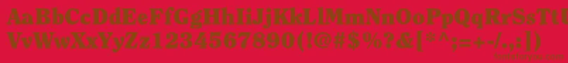 ClearfacestdBlack-fontti – ruskeat fontit punaisella taustalla